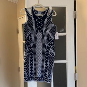 Guess Sodalite Blue Jacquard Dress